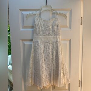 Guess Cream Lace Mini Dress